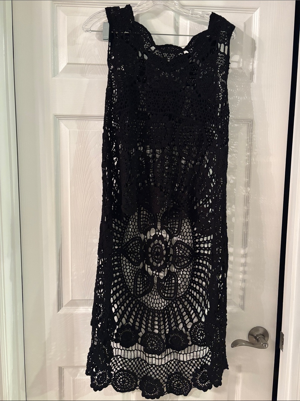 Black Crochet Cover Up